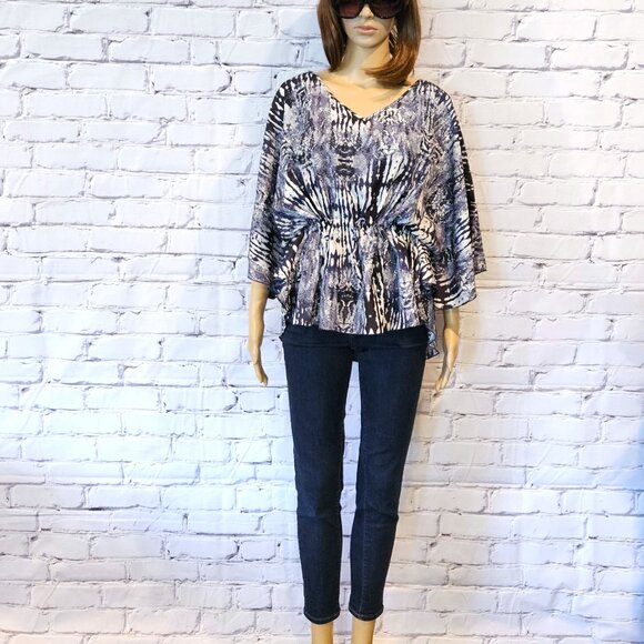 ROMEO & JULIET COUTURE,  Boho blue blouse - Picture 2 of 11